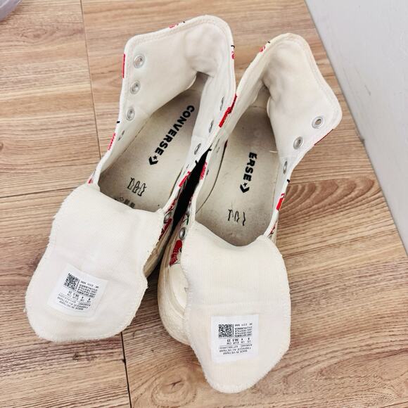 Converse High Tip White Cherry Print Sneakers Women’s Size 6 - Picture 9 of 11